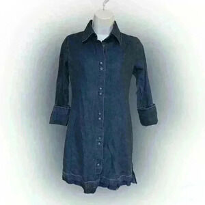 J Brand Cuff Link Denim Raw Hem Dress XS NWT